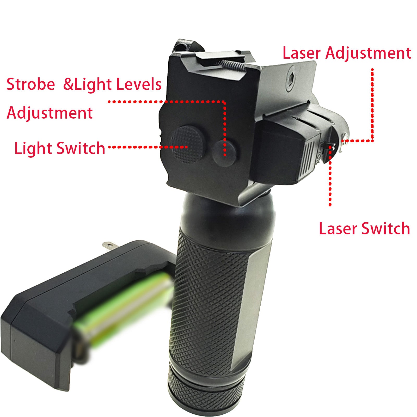1200 Lumens Flashlight with Red Laser Sight
