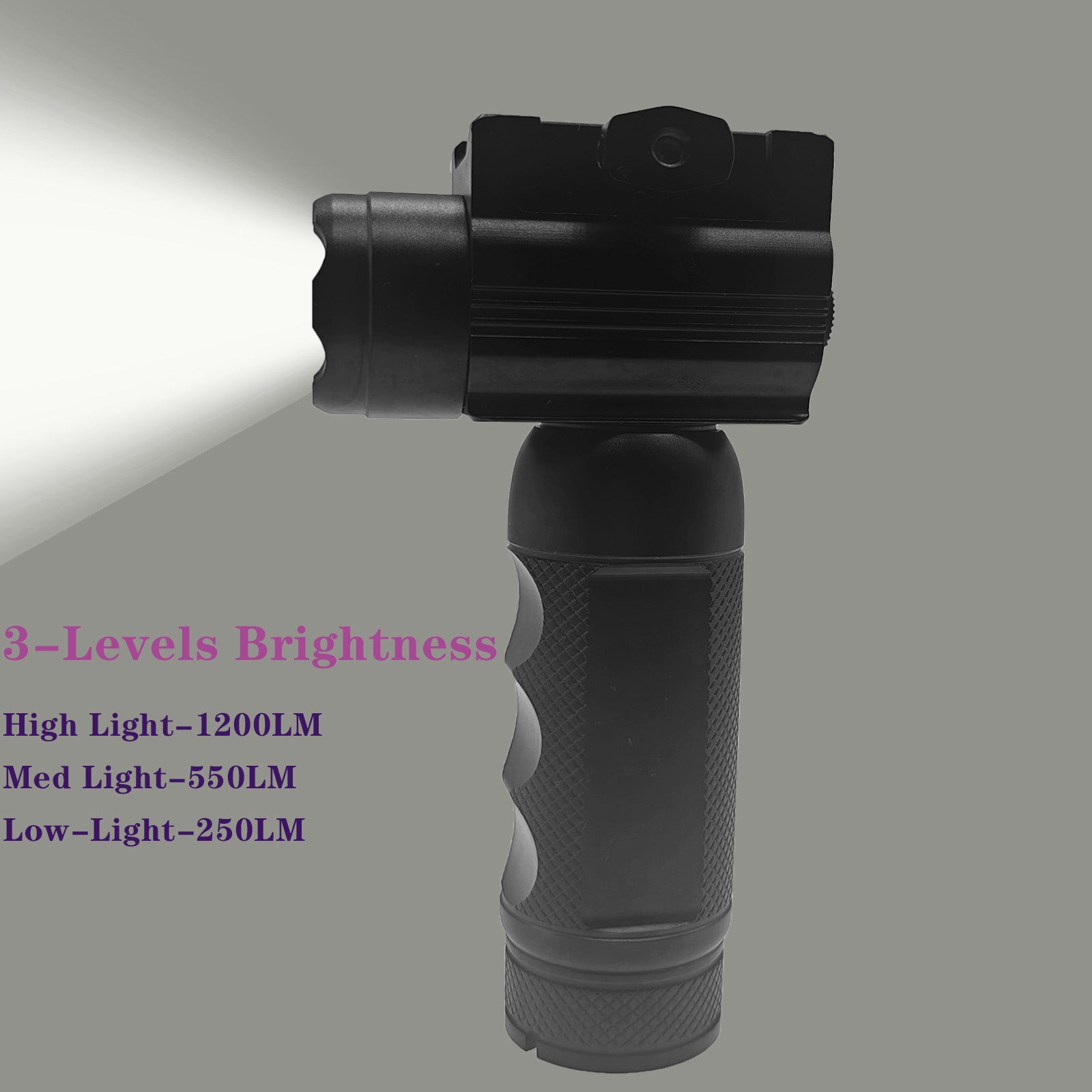 1200 Lumen Rechargeable Flashlight with 3000mAh Battery, 4 Modes (High: 1200lm/1.2hrs, Med: 550lm/3hrs, Low: 250lm/50hrs, Strobe: 1200lm/1.5hrs)